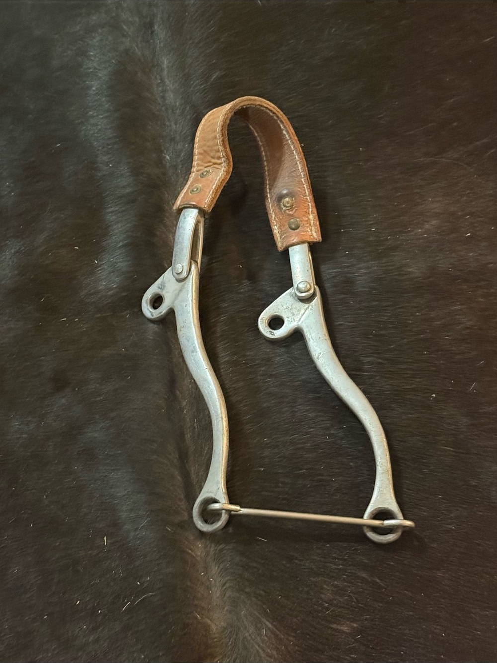 Aluminum Flat Noseband Mechanical Hackamore for Horse